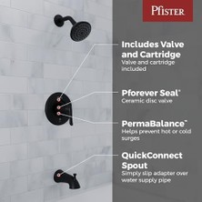 Enyaza Home Willa Küvet ve Duş Seti, Vana ve Kartuş Dahil, 1 Saplı, Spot Savunma Mat Siyah Kaplama, 8P8WS2MALSSDB