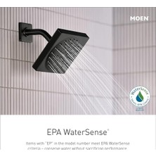Enyaza Home Gibson Mat Siyah Basınç Dengeleyici Modern Duş Çıtası Geniş Eko-Performanslı Yağmur Duş Başlığı ve Duş Kolu Kolu (Posi-Temp Valfi Gerekli), T3002EPBL