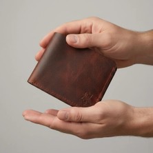 Oh Deer Leather Hakiki Deri Klasik Erkek Cüzdanı - Klasik Bifold Tasarım - Kahverengi