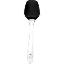 Enyaza Home Promosyonca Silikon Spatula, Mutfak Pişirme Aracı, Şeffaf Tutma Yeri (Siyah)