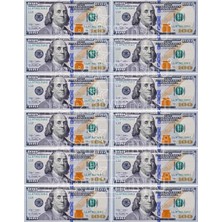 Enyaza Home 100 Dolar Banknot Temalı Yenilebilir Resimli Pasta Kurabiye Üstü Gofret Plaka Baskısı