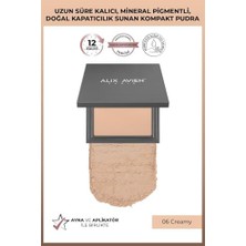 Enyaza Home Kompakt Pudra - 12 Saate Kadar Kalıcılık - Soğuk-Nötr Cilt Alt Tonu - Compact Powder 06 Creamy