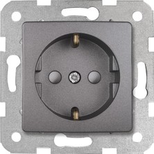 Enyaza Home Life Granit Grisi Topraklı Priz Çarpma Karşıtı Mekanizma ve Kapak