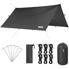 Özbience Çadır Gölgelik 300X400 cm Siyah, Kamp ve Karavan Için Dayanıklı Brandası