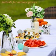 Enyaza Home Bolivia's Mutfak Eşyası Tutucu, Paslanmaz Çelik Tezgah Üstü Mutfak Aletleri Tutucu, Bıçak ve Kaşık Organizatörü, Su Tahliye Delikli Kurutma Silindiri (Gümüş Renk)