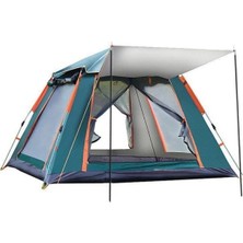 Özbience 4 Kişilik Otomatik Kamp Çadırı, Yeşil, 215X215X145 cm