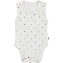 Civil Baby Yıldız Empirme 1-3 Yaş Çıtçıtlı Badi - Kahverengi