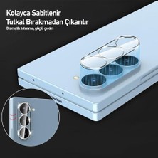 Enyaza Home Buff Labs Şeffaf Kamera Lens Koruyucu Arka Kamera Temperli Cam Koruyucu 9h Sertlik Hd (Galaxy Z Fold 6)