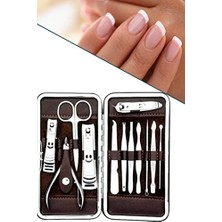 Enyaza Home Starmax Çantalı Tırnak Makası Cımbız Törpü 12 Parça Manikür Pedikür Seti 1410