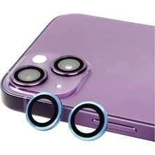 Enyaza Home 14 Plus ile Uyumlu Kamera Lens Koruyucu Çerçeveli Koruyucu Cl-07 Mavi