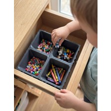 Enyaza Home Smartware 4'lü Ordina Çekmece Düzenleyici (Kare) Antrasit