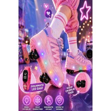 Muggo Skate Çocuk Işıklı Patenli Tekerlekli Sneaker Spor Ayakkabı