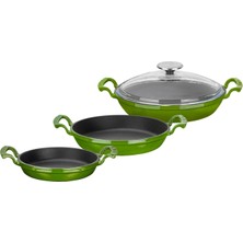 Enyaza Home Lava Döküm Sahan Seti 16-20-24 cm - Profesyonel Lezzet Koleksiyonu