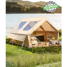 Özbience 12 Kişilik Şişme Plaj ve Kamp Tatil Çadırı, Oxford Kumaşlı, Pompalı