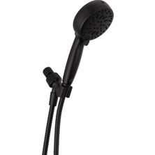 Enyaza Home Proclean Mat Siyah Duş Başlığı, El Duşu, Yüksek Basınçlı Sprey, El Duşu, 6 Püskürtme Ayarı, Mat Siyah, 75740BL