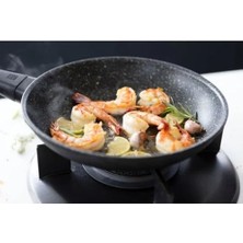 Enyaza Home Zwilling Marquina Plus Duraslide Yapışmaz Granit Kaplama Kızartma Tavası, 24 Cm, Granit ve Alüminyum, Siyah