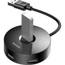 Enyaza Home Round Box 3 In 1, Çok Fonksiyonlu Bilgisayar/telefon Hub Adaptörü, Siyah, Kablo Uzunluğu: 12 Cm, Bağlantı Sayısı: 3, Bağlantı: USB Type A 3.0'dan - USB Type A 3.0 & USB Type A 2.0,seyahat Boy