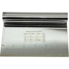 Enyaza Home Metal Krom Hamur Kesici ve Kazıyıcı, 12X20 Cm, Paslanmaz Çelik Malzeme, Profesyonel Mutfak Aracı