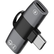 Enyaza Home 30W Hızlı Şarj Type-C To Type-C Dönüştürücü Çevirici Şarj Kulaklık Adaptörü Type-C Çoğaltıcı