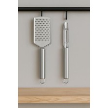 Enyaza Home Paslanmaz Çelik Mutfak Rende ve Sebze Soyacağı Seti, Ergonomik Saplı, Çok Amaçlı Dayanıklı Rende, Soyacak, Meyve, Sebze ve Peynir Için Uygun Mutfak Aleti Seti