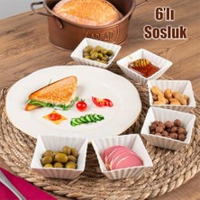 Enyaza Home Porsima Bone 15690 6lı Sunumluk Kase Mini Çerezlik Şekerlik Reçellik Sosluk Çerezlik Kase Seti