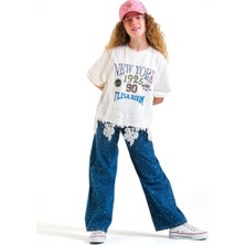 Loco Loco Kız Çocuk 8664 Süprem New York Baskı Tshirt