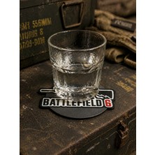 Goka 3D Craft Battlefield 6 M4 Piyade Tüfeği Temalı Bardak Altlığı - Bf6 Temalı Gamer Masa Aksesuarı - 11 cm