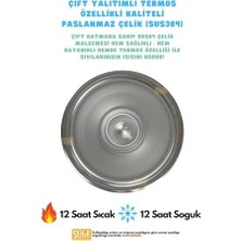 Enyaza Home 1200ML Pembe Lale Desenli Tumbler Pipetli/pipetsiz Kulplu Paslanmaz Çelik Termos