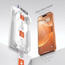 Enyaza Home 17 Pro Max Için Ultra Easy Super Glass (2 Adet) Ince Çerçeve Temperli Cam Ekran Koruyucu Yeni Nesil Akıllı Hizalama Kutusu ile Kolay Uygulama (17 Pro Max)