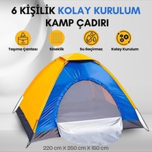 Özbience 6 Kişilik Kamp Çadırı, Kolay Kurulum, 220X250X150 Cm, Dayanıklı ve Pratik