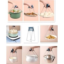 Enyaza Home Haşlanma Önleyici Kelepçe Seti 4’lü – Isıya Dayanıklı Silikon & Paslanmaz Çelik, Tencere Tabak Tutucu