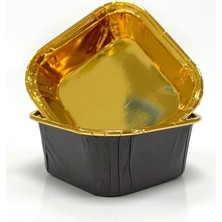 Enyaza Home Dolphin Muffin Kek Kapsülü Kare Siyah-Altın 25LI