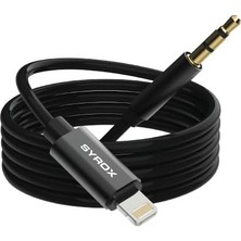Enyaza Home DT24L-J Lightning - 3.5mm Aux 1mt Dönüştürücü Ses Kablosu - Siyah