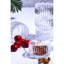Enyaza Home Rotanev Kesme Cam 6 Adet Çerezlik Kase Takımı ve Ikram Seti (7,5 x 7,5 x 5 Cm) 7722