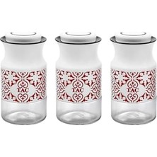 Enyaza Home Taç Vera 3 Prç Baharatlik Küçük Beyaz/kirmizi