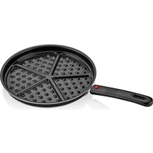 Enyaza Home Papilla Redio Waffle TAVA,%100 Alüminyum Gövde, 26 cm