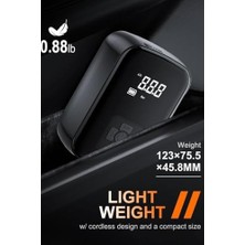 Enyaza Home Auhma Hava Pompası Kompresörü, 150 Psı Dijital Göstergeli Oto Kompresör, Araba, Motosiklet, Bisiklet ve Top Için, Taşınabilir Şarjlı Kullanım,yüksek Batarya, 3 Farklı Başlık (Psı,kpa,bar,kg/cm²)