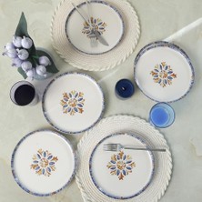 Enyaza Home Keramika Mama Mia & La Dolce Vita Pasta Tabağı 22 cm 4 Adet 22724-25