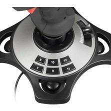 Enyaza Home Pc Uyumlu Flight Stick Simülasyon Uçuş Kontrol Cihazı, 4 Eksen, 8 Yönlü Hat Switch, 12 Programlanabilir Tuş, Titreşim Destekli, Windows 7/8/10/11 Uyumlu | Pxn 2113 Pro