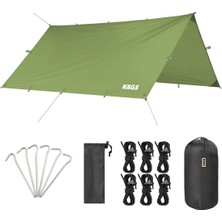 Özbience Yeşil 300X300 cm Tarp Kamp ve Plaj Yan Tente Gölgelik Çadır