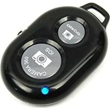 Mabeyn Bluetooth Uzaktan Kumanda Pilli Tüm Telefonlara Uyumlu Video Selfie ve Fotoğraf Çekme Siyah