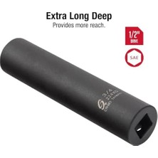 Enyaza Home 224XD 1.3cm Drive 6-Point Deep Socket - 1.9cm