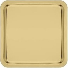 Enyaza Home Paslanmaz Çelik Sunum Tepsisi, Gold, 21X21 Cm, Çay Kahve Pasta Tatlı Servisi, 2 Adet