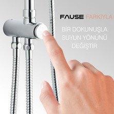 Enyaza Home Kolonlu Tepe Duş Seti Duş Yağmurlama Slim Çelik Başlıklar KDS101