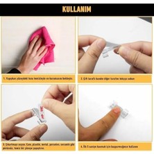 Enyaza Home Homekablo Sabitleyici Klipsler 60 Adet Kablo Düzenleyici Duvar Cam Kablo Tutucu Yapışkanlı Klips (60 Adet)