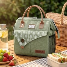 Enyaza Home Haegs Kadın Termal Çanta, Yalıtımlı Yemek Taşıma, Bayan Yemek Kutusu, Kamp, Piknik, Ofis Iş Için 11L Yeşil