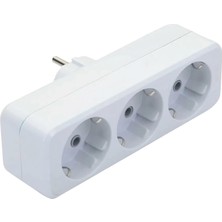 Enyaza Home Üçlü Topraklı Fiş Priz Çoğaltıcı | 220V 16A Güçlü ve Güvenli Priz Dönüştürücü | Topraklı 3’lü Fiş Adaptörü Ev ve Ofis Kullanımı Için