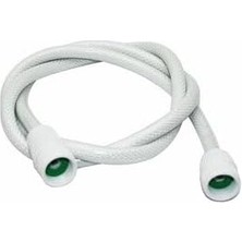 Enyaza Home Plastik Duş Hortumu, Beyaz, 8mm Çap, 140CM Uzunluk, Duş Başlığı Için Esnek Su Hortumu