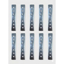 Enyaza Home Düz Gönye, Galvanizli Metal, 15X90 Mm, 6 Delikli, 10 Adet