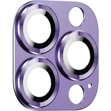 Enyaza Home 14 Pro ile Uyumlu Kamera Lens Koruyucu Çerçeveli Koruyucu Cl-03 Mor